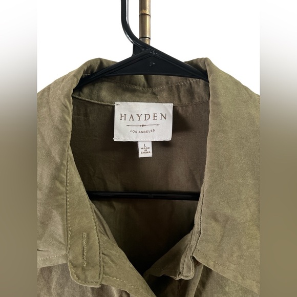Hayden olive green button down maxi dress - Picture 3 of 6